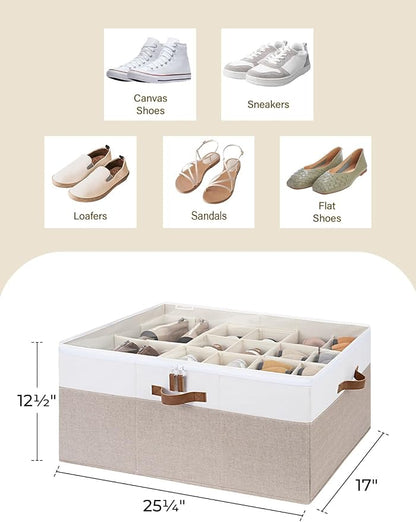 StorageWorks Shoe Organizer for Closet, Fits up to 24 Pairs, Shoe Cubby Storage - Image 3
