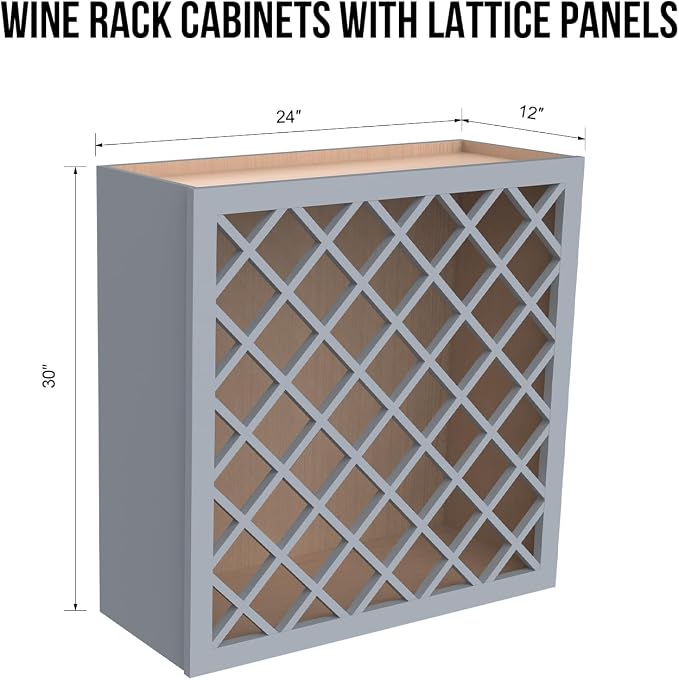 Solid Wood RTA Wine Bottle Rack Wall Cabinet - Image 3