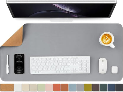 Cork Desk Mat - Dual-Sided Desk Pad by HOMIEAZICOZI