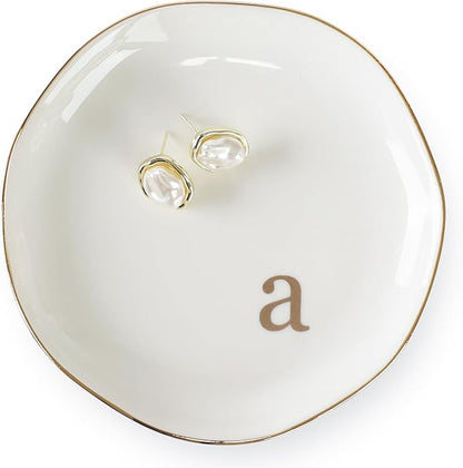 HOME SMILE Initials Ring Dish Jewery Tray by HOMESMILE