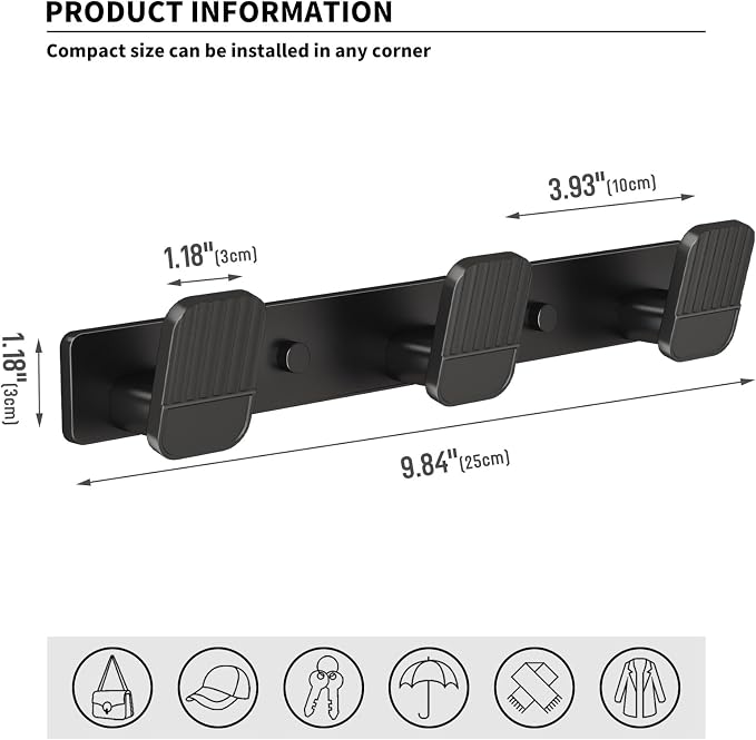 Coat Rack Wall Mount Coat Hooks - Image 5