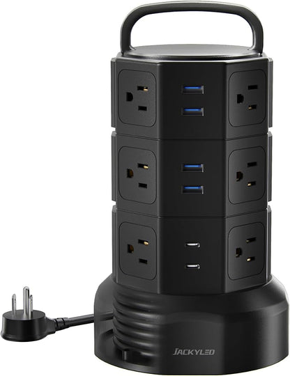 Power Strip Tower Surge Protector, JACKYLED 1625W 13A Outlet Surge Electric - Image 9