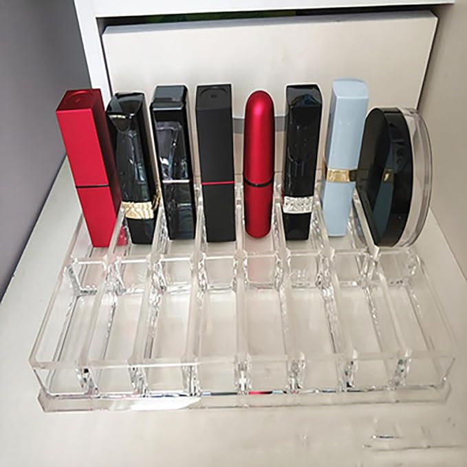 1PC Acrylic Eyeshadow Makeup Organizer 16 Space Cosmetic Storage Container - Image 6