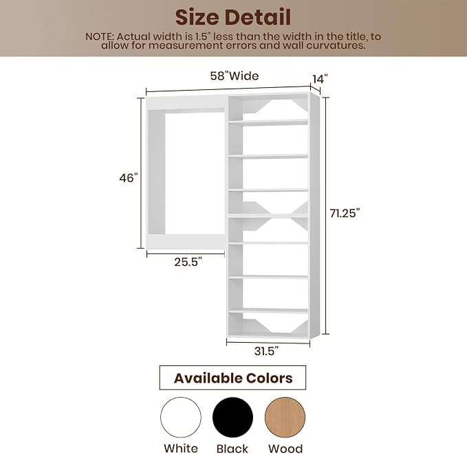 ROOMTEC Modular Closet System, Wooden Tower - Image 8