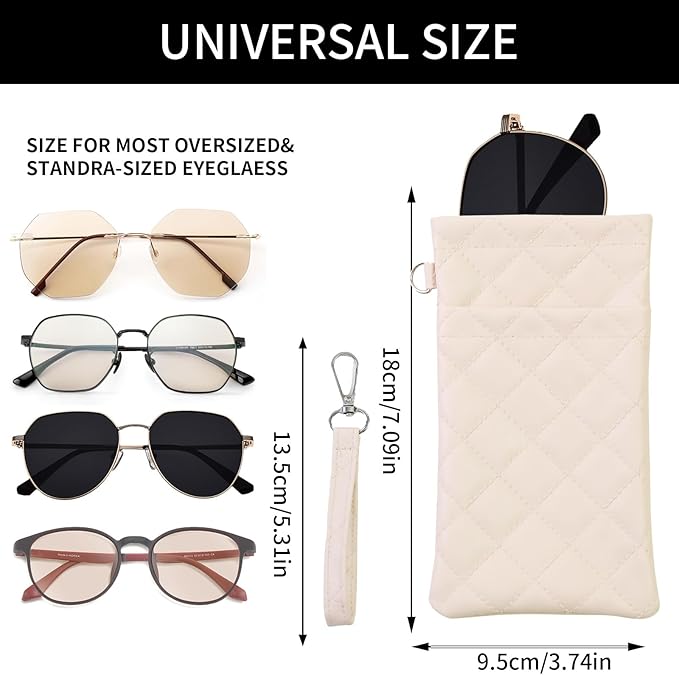 Double Eyeglass Case Soft Dual Glasses Case - Image 2