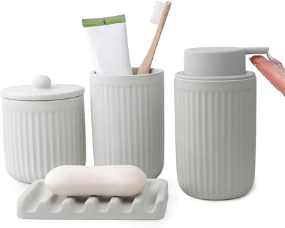 BosilunLife Ceramic Bathroom Accessories Set by BosilunLife