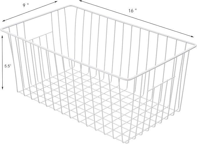 Freezer Baskets Organizer, Refrigerator Metal Wire Storage Divider, Household - Image 5