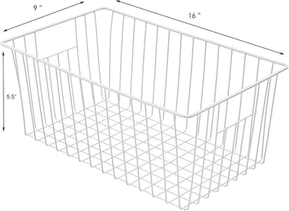 16inch Farmhouse Freezer Wire Baskets Organizer Storage Bins Large Organizer - Image 4