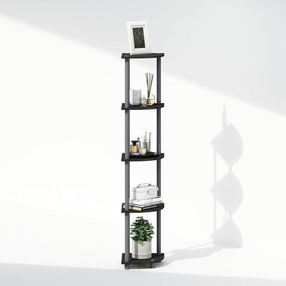 Furinno Turn-N-Tube Storage Shelves, 5-Tier Book Shelf, Corner Shelf, Toolless - Image 7