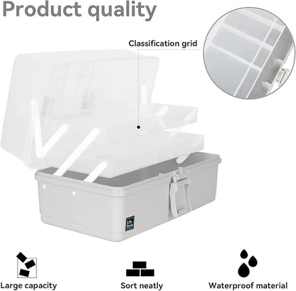WEWLINE 3-Layers Plastic Portable Storage Box, Household Plastic Craft Supply - Image 6