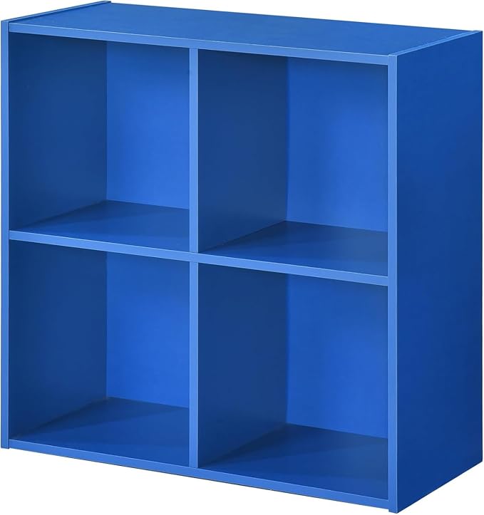 KB Designs - Blue 4 Cube Storage Organizer Book Shelf, Toy Storage Organizer - Image 3
