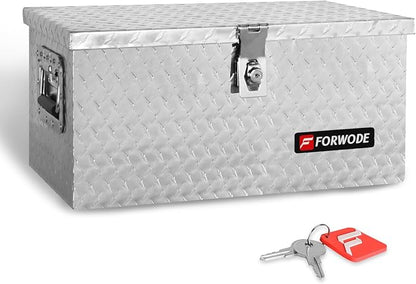 FORWODE 20 Inch Aluminum Truck Tool Box Lockable Truck Bed Tool Box Waterproof by FORWODE