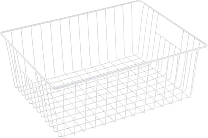 16" L x 12" W Wider Freezer Storage Organizer Baskets Container, Deep Metal - Image 2