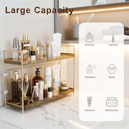 LEEDA 2 Tier Bathroom Counter Shelves, Countertop Shelf Organizer - Image 6