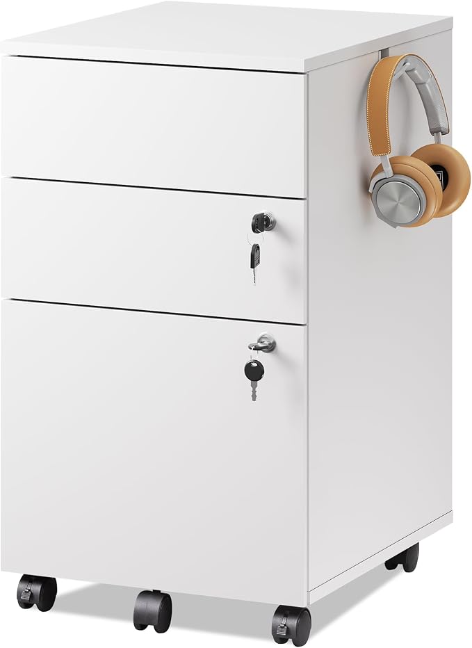 DEVAISE 3 Drawer Rolling File Cabinet by DEVAISE
