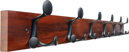 SKOLOO 36-Inch Cherry Wood Coat Rack Wall Mount by SKOLOO
