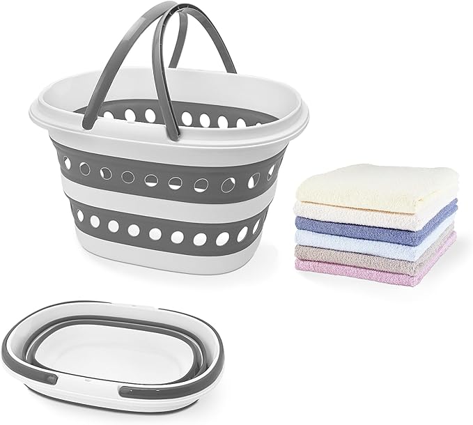 Compact Collapsible Laundry Basket, Small Size Pop-Up Hamper Perfect by Goderewild