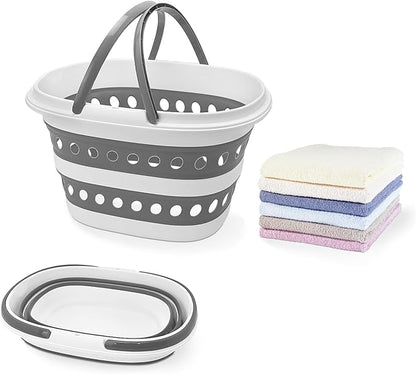 Compact Collapsible Laundry Basket, Small Size Pop-Up Hamper Perfect by Goderewild