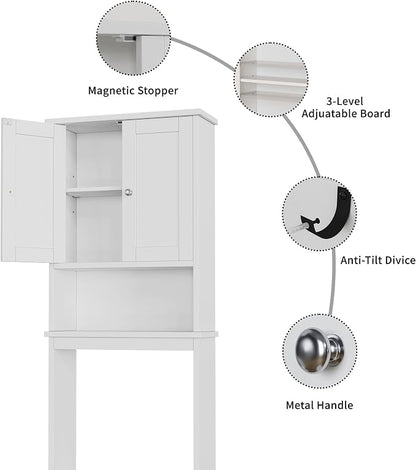 Shintenchi Over the Toilet Storage Cabinet, Bathroom Shelf Organizer - Image 7