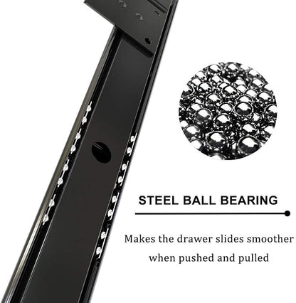 FRMSAET Heavy Duty Metal 14 inches Drawer Slides Ball Bearing 3/4 Extension - Image 6