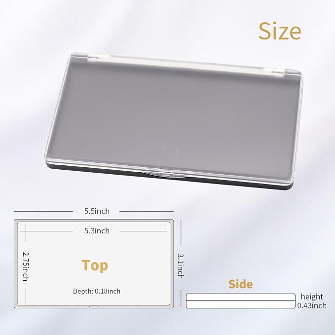Magnetic Makeup Palette with Frosted Clear Top, 5 Pack Empty Eyeshadow Palettes - Image 2