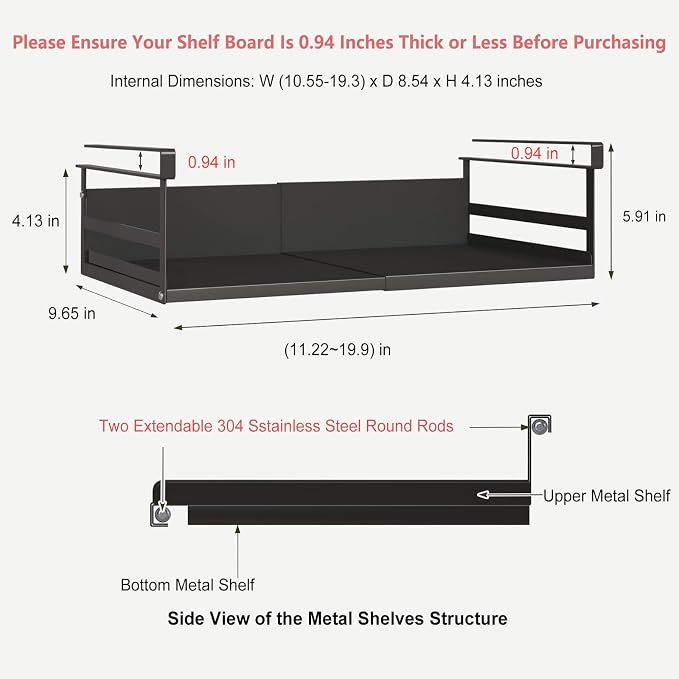 Expandable Under Cabinet Shelf Organizer - Image 3