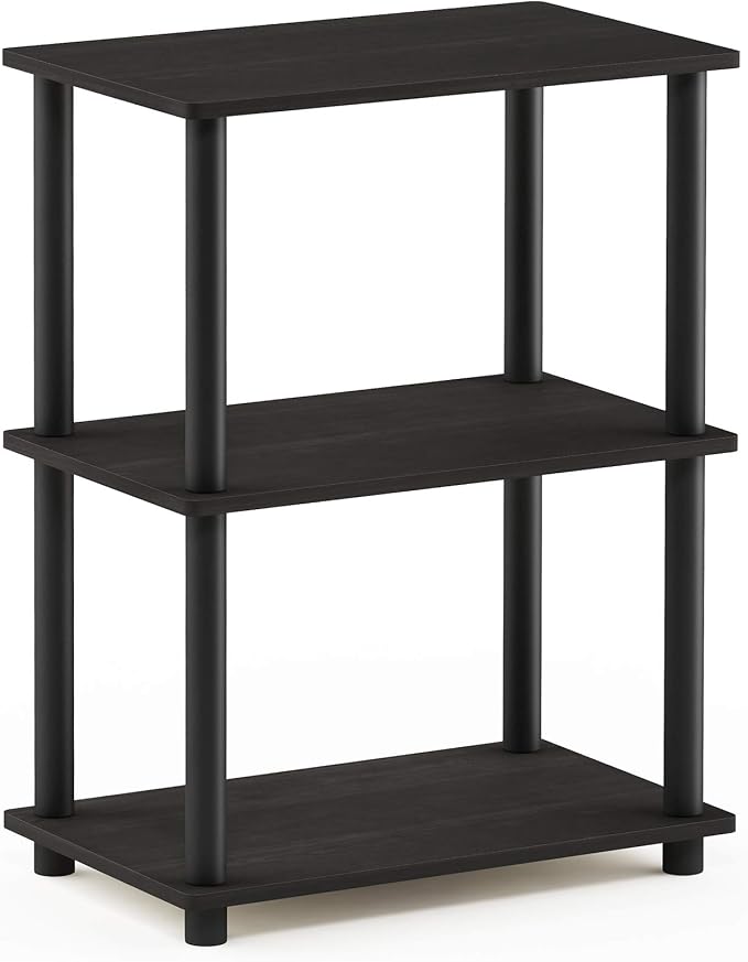 Furinno TURN-N-TUBE Storage Shelves, 3-Tier Book Shelf, Corner Shelf, Toolless - Image 4
