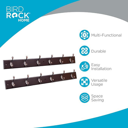 BIRDROCK HOME Hook Coat and Hat Rack - Image 2