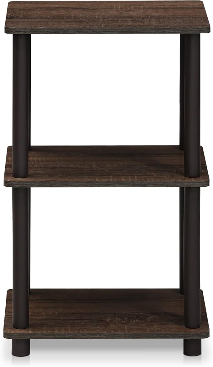 FURINNO Turn-N-Tube 2 Space Shelf, Walnut/Brown - Image 5