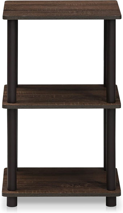 FURINNO Turn-N-Tube 2 Space Shelf, Walnut/Brown - Image 5