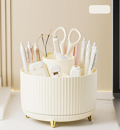 360 Degree Rotating Makeup Brush Holder Organizer Detachable Design 5 Slot Make - Image 9