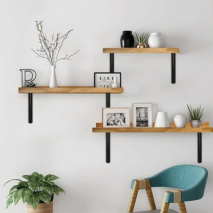 4 Pack L12 x H 8" Black Heavy Duty Shelf Brackets - Image 5