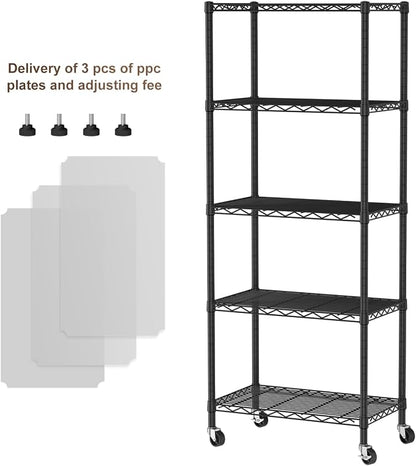 Golpart Shelves Storage Shelf Wire Closet Bathroom Organizers Metal Pantry | 5 - Image 4