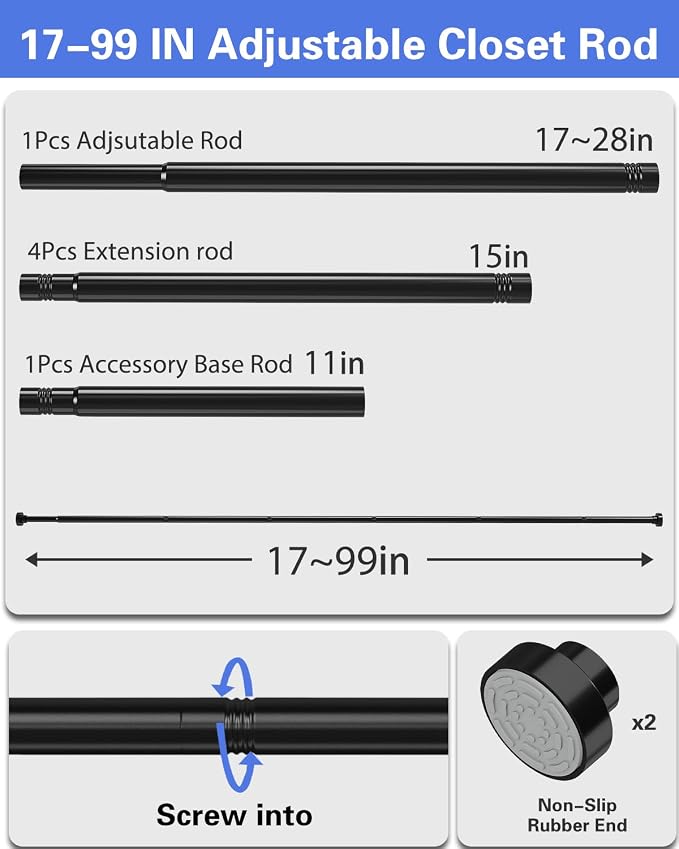 Supforce Closet Rod, No Drill Closet Rod - Image 8