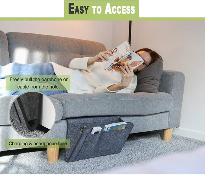 Bedside Caddy Organizer Storage Pocket Small Things Holder - Image 5