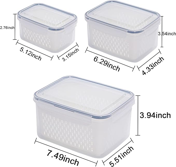 3Pack Fridge Food Storage Container Set - Image 4