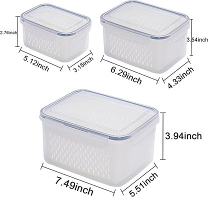 3Pack Fridge Food Storage Container Set - Image 4