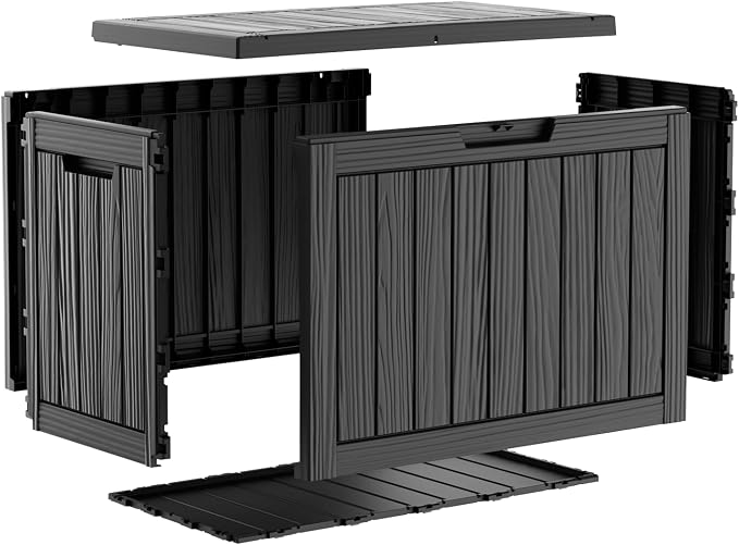EasyUp 56 Gallon Outdoor Storage Box Waterproof, UV Resistant Deck Box Outdoor - Image 6