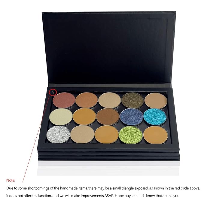 Coosei 3 Layers Book Shape Empty Magnetic Eyeshadow Palette Magnetic makeup - Image 4