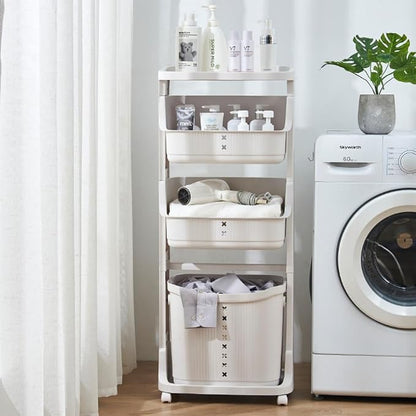 4 Tiers Standing Laundry Baskets by HOLMZCED