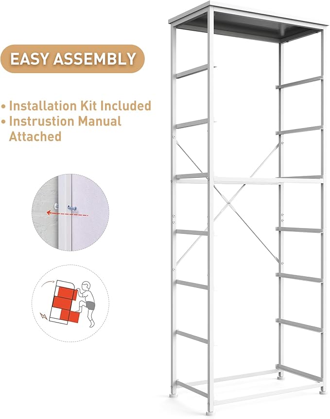 Mifuro Tall Fabric Dresser for Bedroom, Vertical Storage Organizer Tower - Image 9