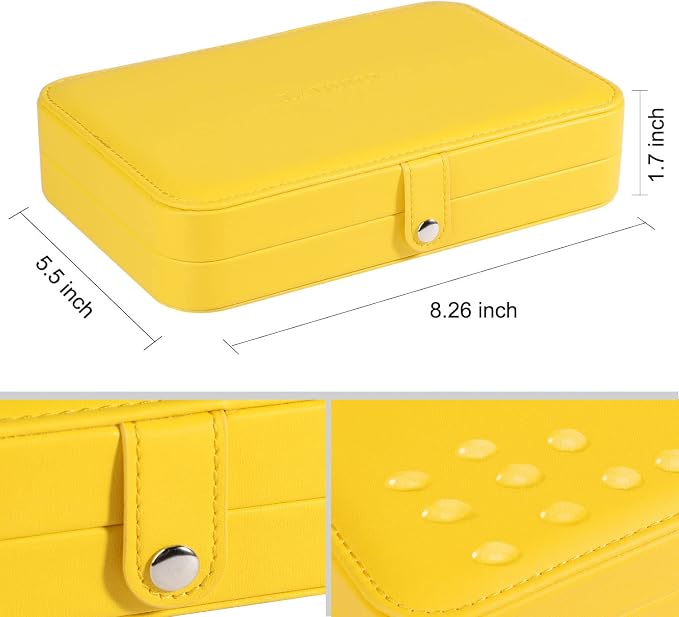 LANDICI Small Jewelry Box for Women Girls, PU Leather Travel Jewelry Organizer - Image 6