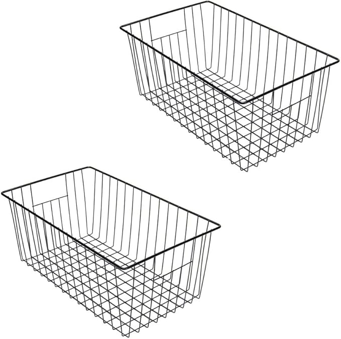 16inch Freezer Wire Storage Organizer Baskets, Household Refrigerator Bin by Y.Z.Bros