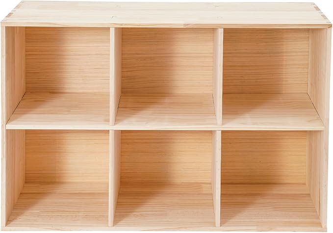 Wooden Cube Shelf Bookcase, Solid Wood Shelves - Image 6