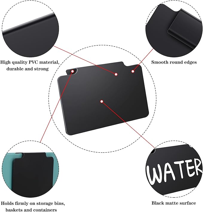 34 Pcs Plastic Basket Bin Label Clip on Removable Basket Label Clip - Image 3