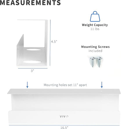 VIVO Under Desk 42 cm Cable Management Tray, Power Strip Holder, Cord Organizer - Image 2