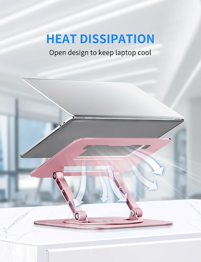 Adjustable Laptop Stand with 360 Rotating Base, Computer Stand - Image 5