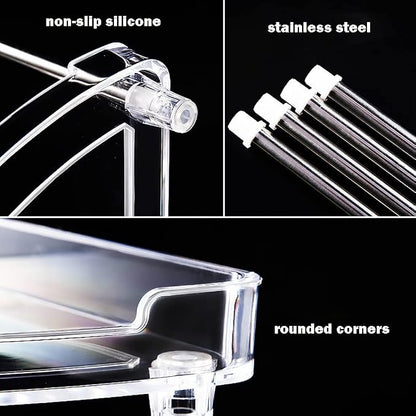 QIYUSHRY Bathroom Organizer Countertop Storage Clear 3 Tier Skincare Organizer - Image 5