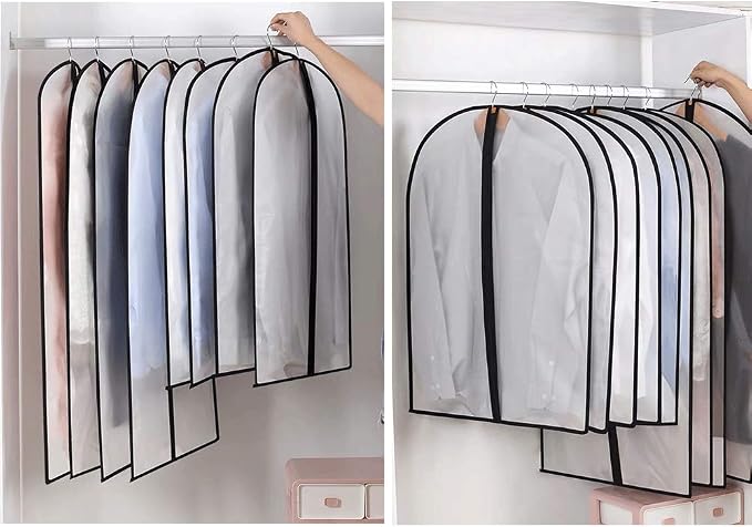 Dress Bags for Hanging Clothes12 PCS Transparent Waterproof Dustproof Bags for - Image 8