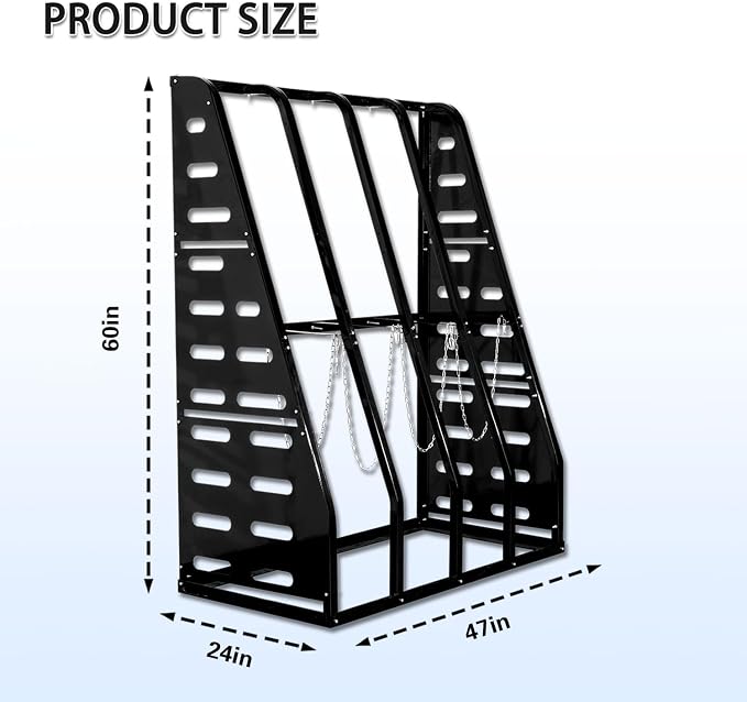 Steel Vertical Long Parts Storage Rack, Lumber Storage Rack 1500 LBS Capacity - Image 5